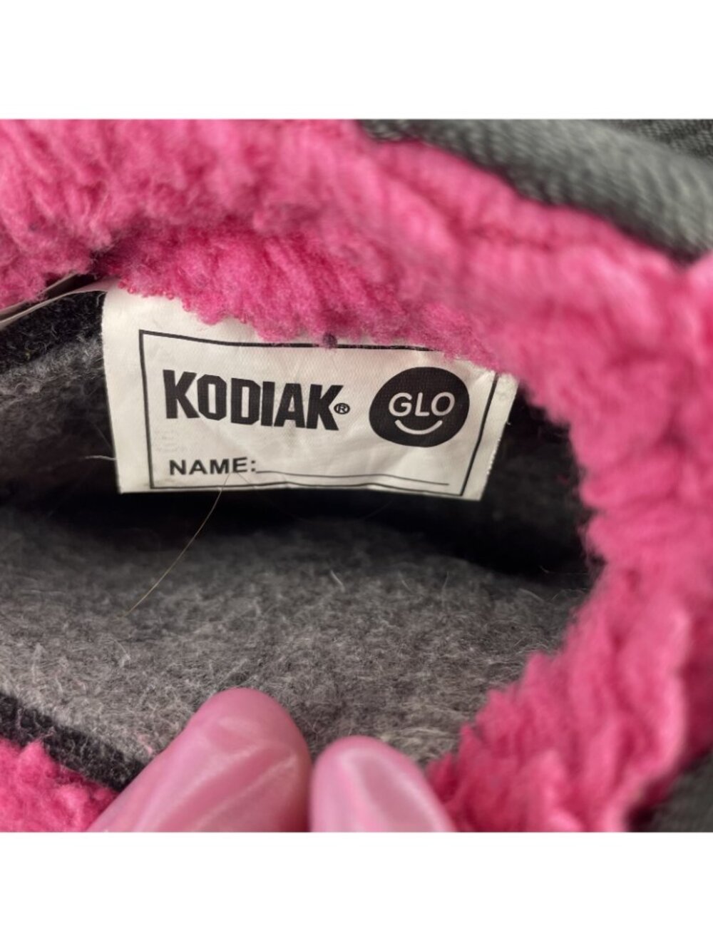 Kodiak Glo Girls Snow Boots Gray Pink Purple – Waterproof & Insulated Sz 4 - Picture 4 of 7
